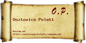 Osztovics Polett névjegykártya